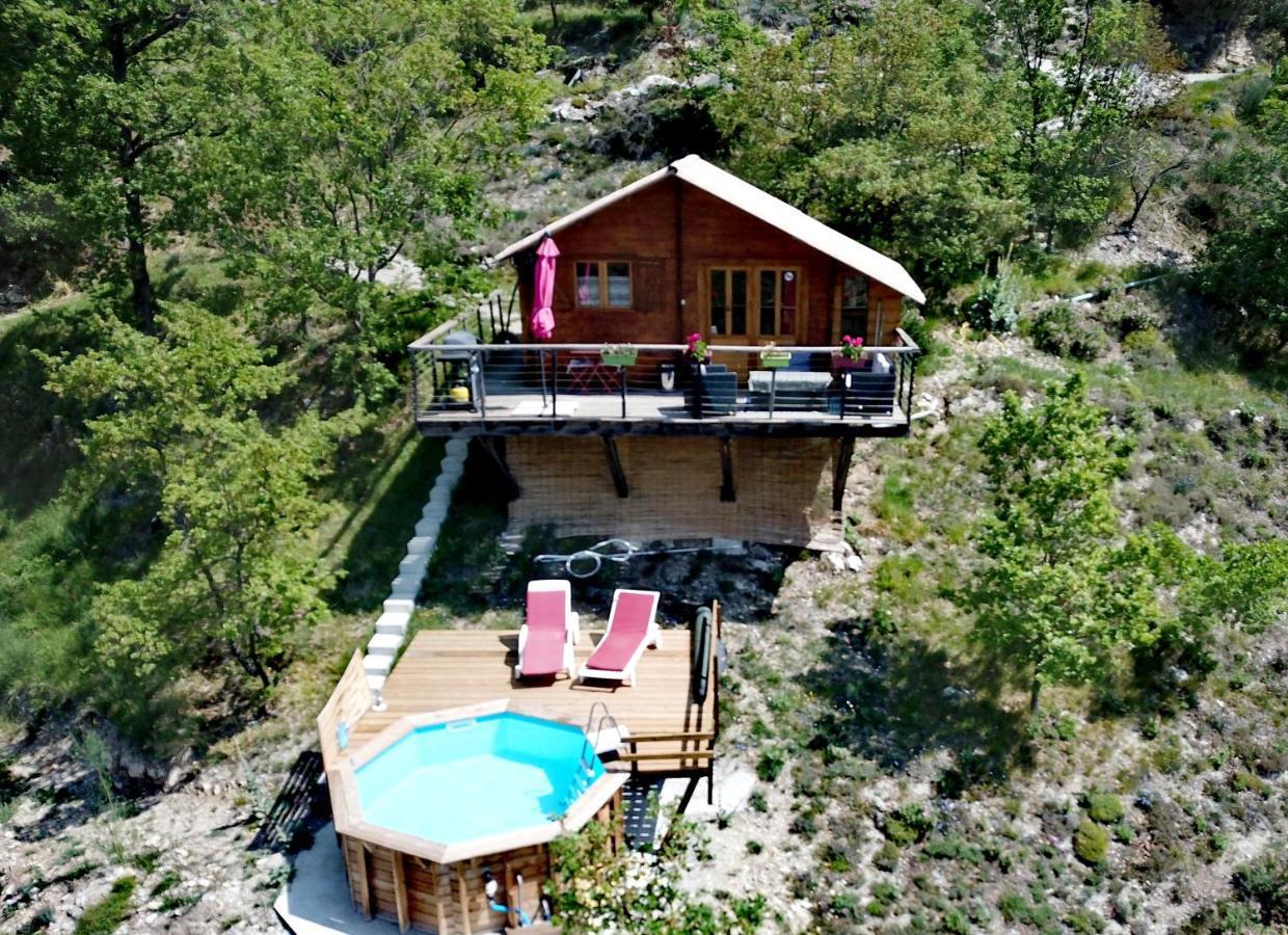 Chalet Sur Pilotis Avec Piscine Privee Lucéram Εξωτερικό φωτογραφία