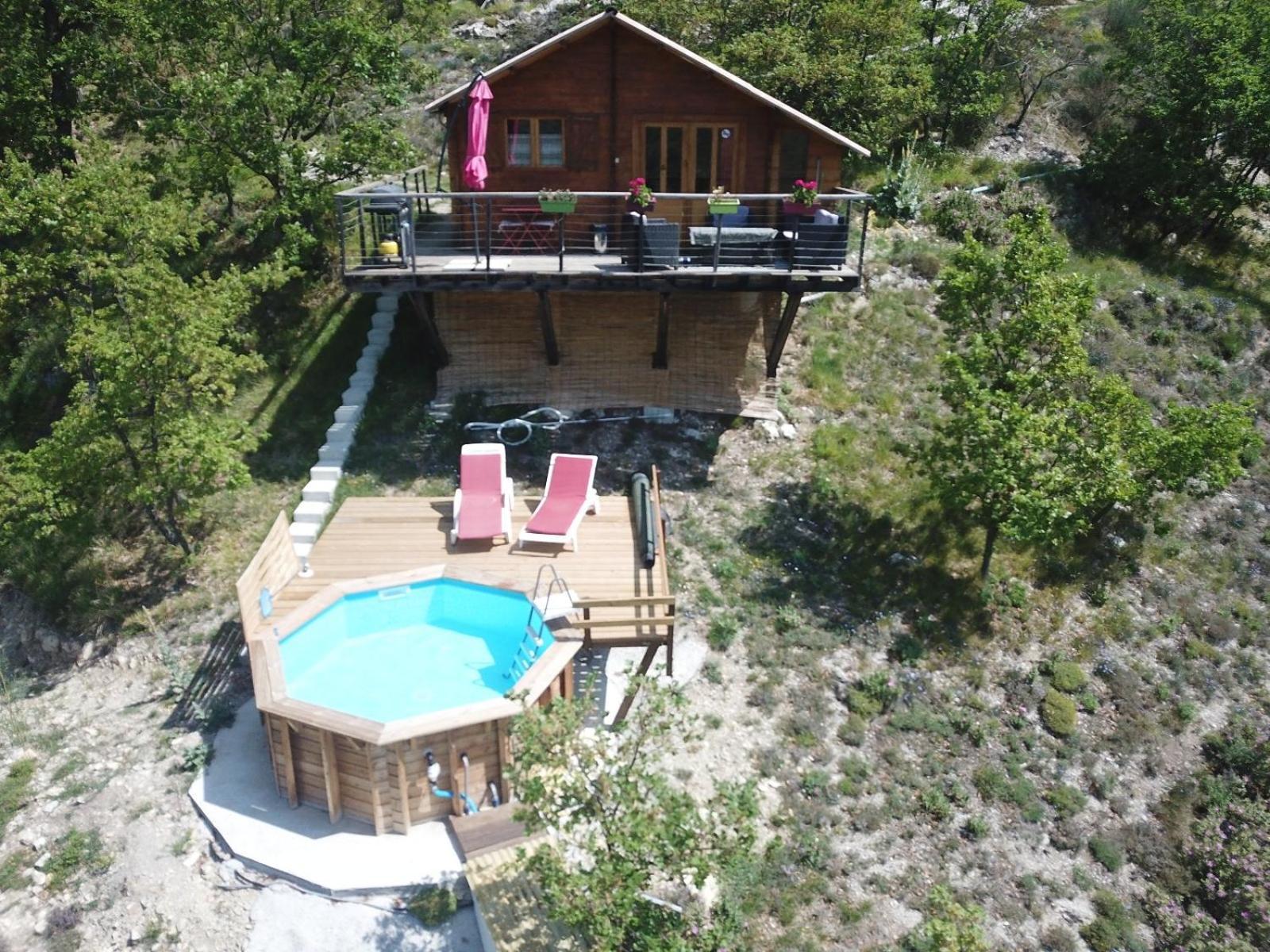 Chalet Sur Pilotis Avec Piscine Privee Lucéram Εξωτερικό φωτογραφία